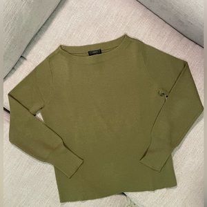 J. Crew Green Boatneck Sweater